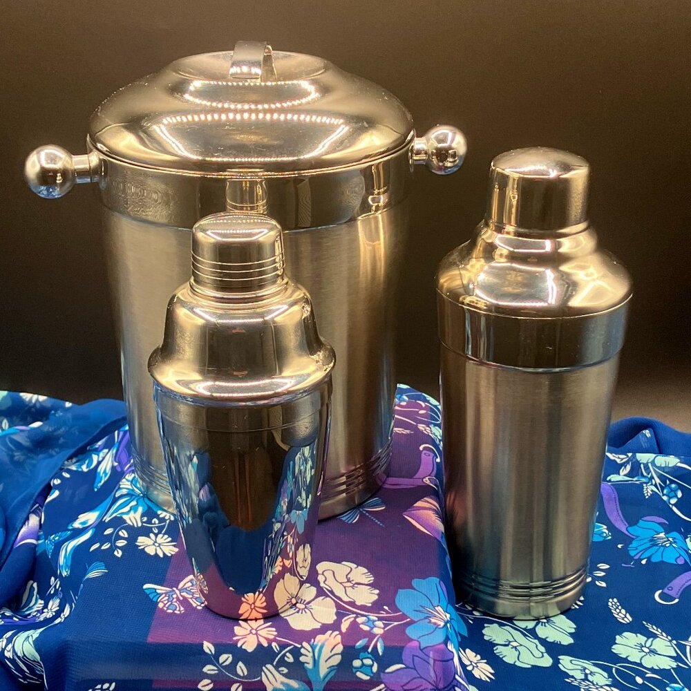 Vintage 3 Piece Copco Cocktail Set Made In Denmark By Mark Lax 1960's